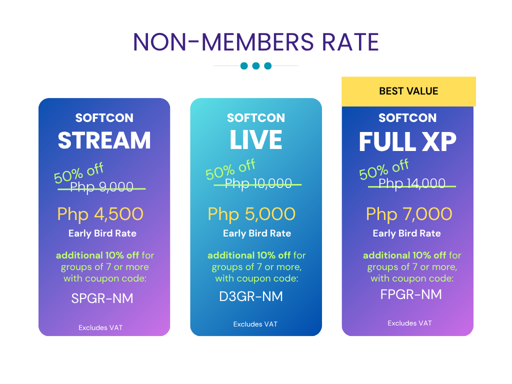 SOFTCON non members rate